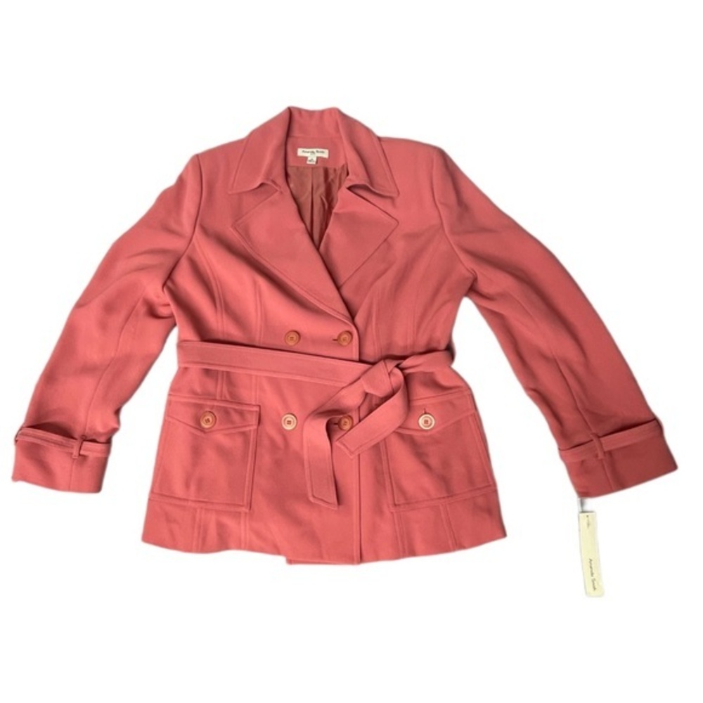 Vintage Amanda Smith pink pea coat womens size 14